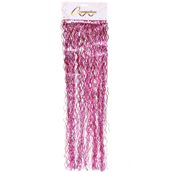 Дождик 50 см "Волны", Розовый