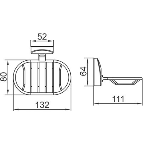 Мыльница металлическая настенная Ledeme L3302-1 хром