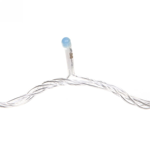 Гирлянда для улицы "Bright light" 10 м 100 ламп LED прозрач.пров.,8 реж, IP-54, Синий (возможность соединения)