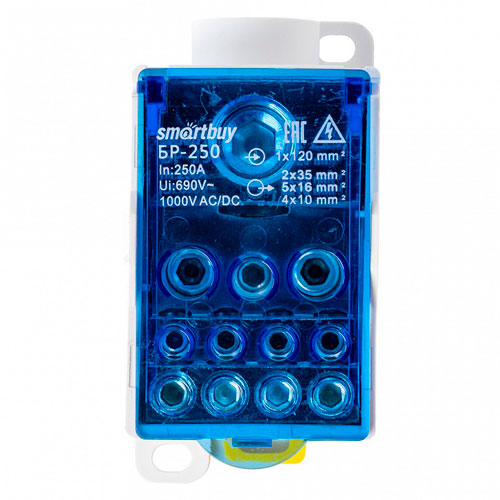 Блок распределительный БР 250A на DIN-рейку SBE-bcdb-250