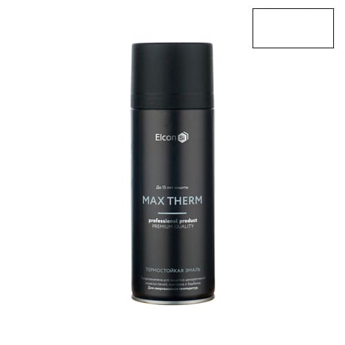 Эмаль термостойкая +700C Elcon белая 520мл аэрозоль