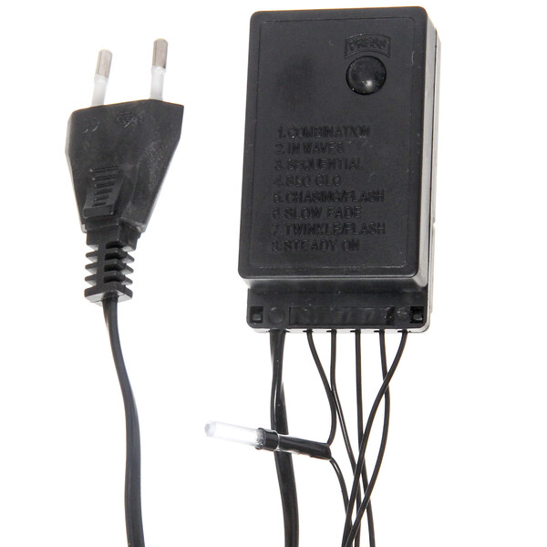 Гирлянда для дома "Кристаллы" 16,0 м 180 ламп LED черный пров.,8 реж.,IP-40, Синий (возможность соединения)