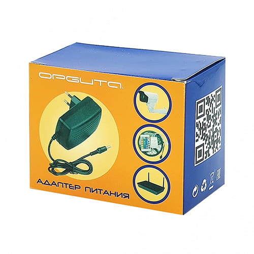 Адаптер питания Орбита OT-APB89, 9 B, 2000 mA, 4 мм, 1.2 м