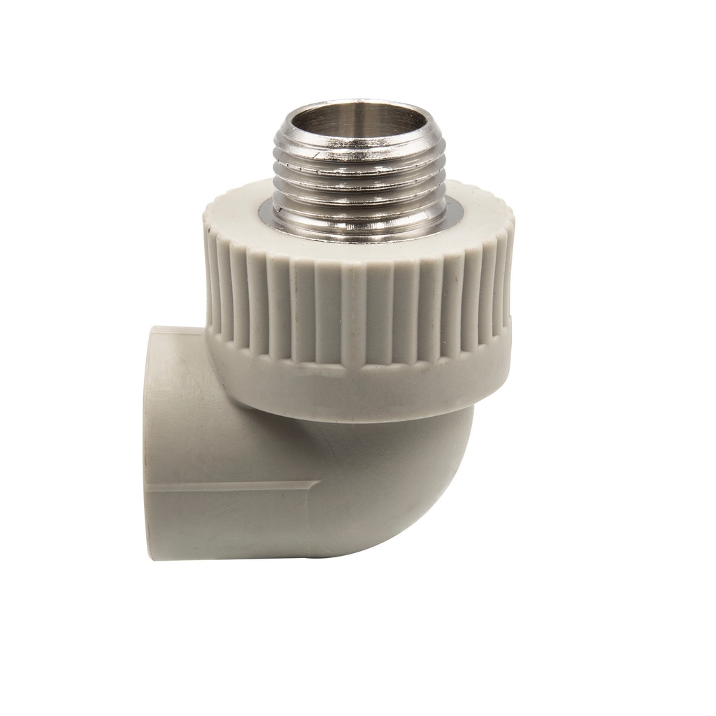Уголок комб. нар 20х1/2'' EVER® plast  СЕРЫЙ (Россия)