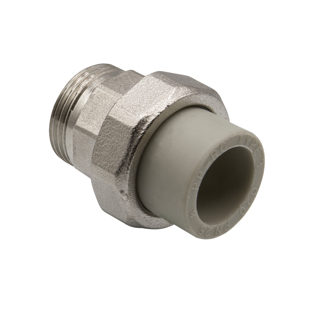Муфта комб. разъемная, нар 20х3/4'' EVER® plast  СЕРЫЙ (Россия)