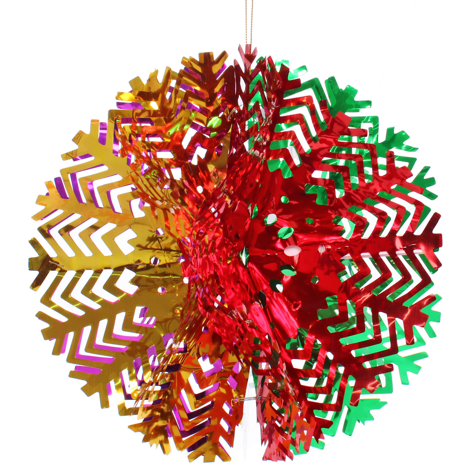 Украшение фольгированное "Снежный шар" d-30 см, Мультицвет