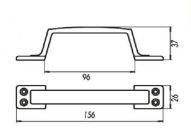 Омега РС-80  бронза Ручка-скоба (50,10!!!)