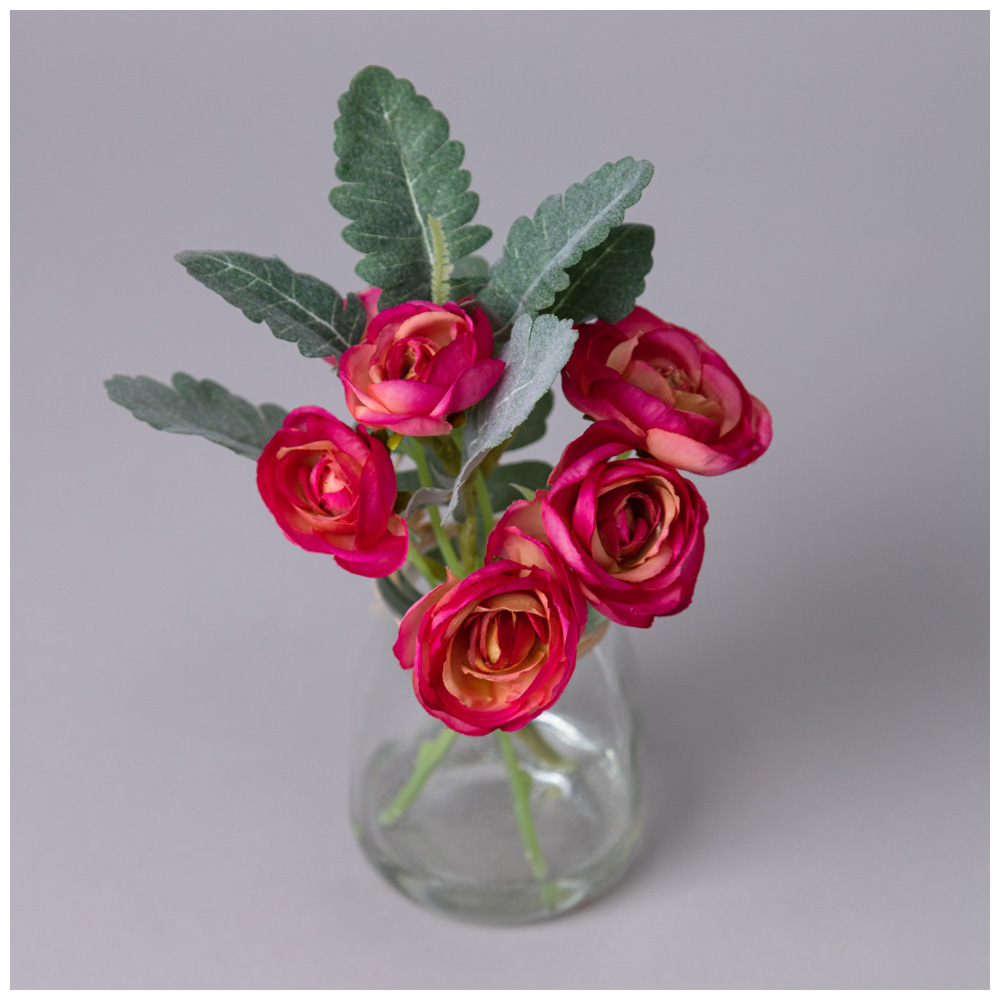 БУКЕТ ИСКУССТВЕННЫХ ЦВЕТОВ В КРУГЛОЙ ВАЗЕ ВЫСОТА= 16СМ, МАЛ=8ШТ./КОР=64ШТ.