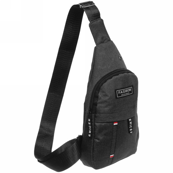 Сумка - мессенджер  "Element - hit", цвет черный, одно отделение и карман, 30*17*5см