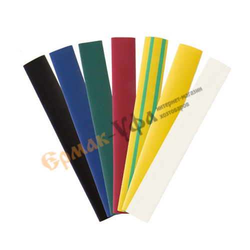 Трубка термоусадочная набор ТУТ диаметр 6мм 7цветов по 3шт длина 100мм, 1/10