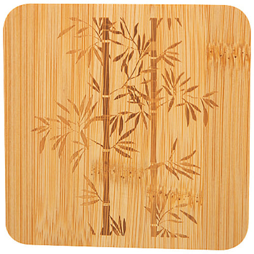 Набор из 3 подставок под горячее из бамбука Foresta i bambù, 10*10*0,8 см
