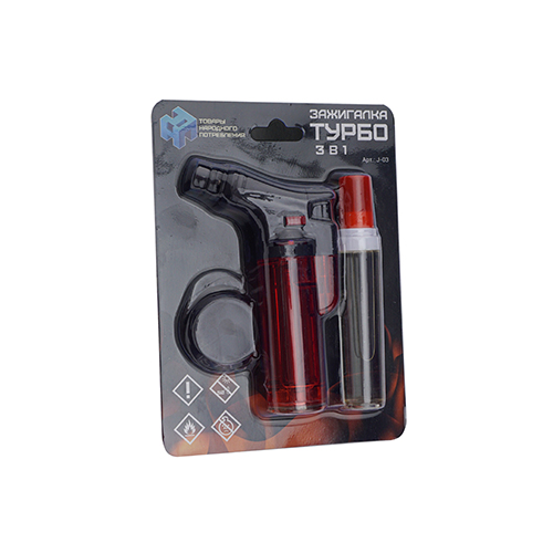 Горелка газовая ТУРБО с дополнительны флаконом газа, 3/24/144
