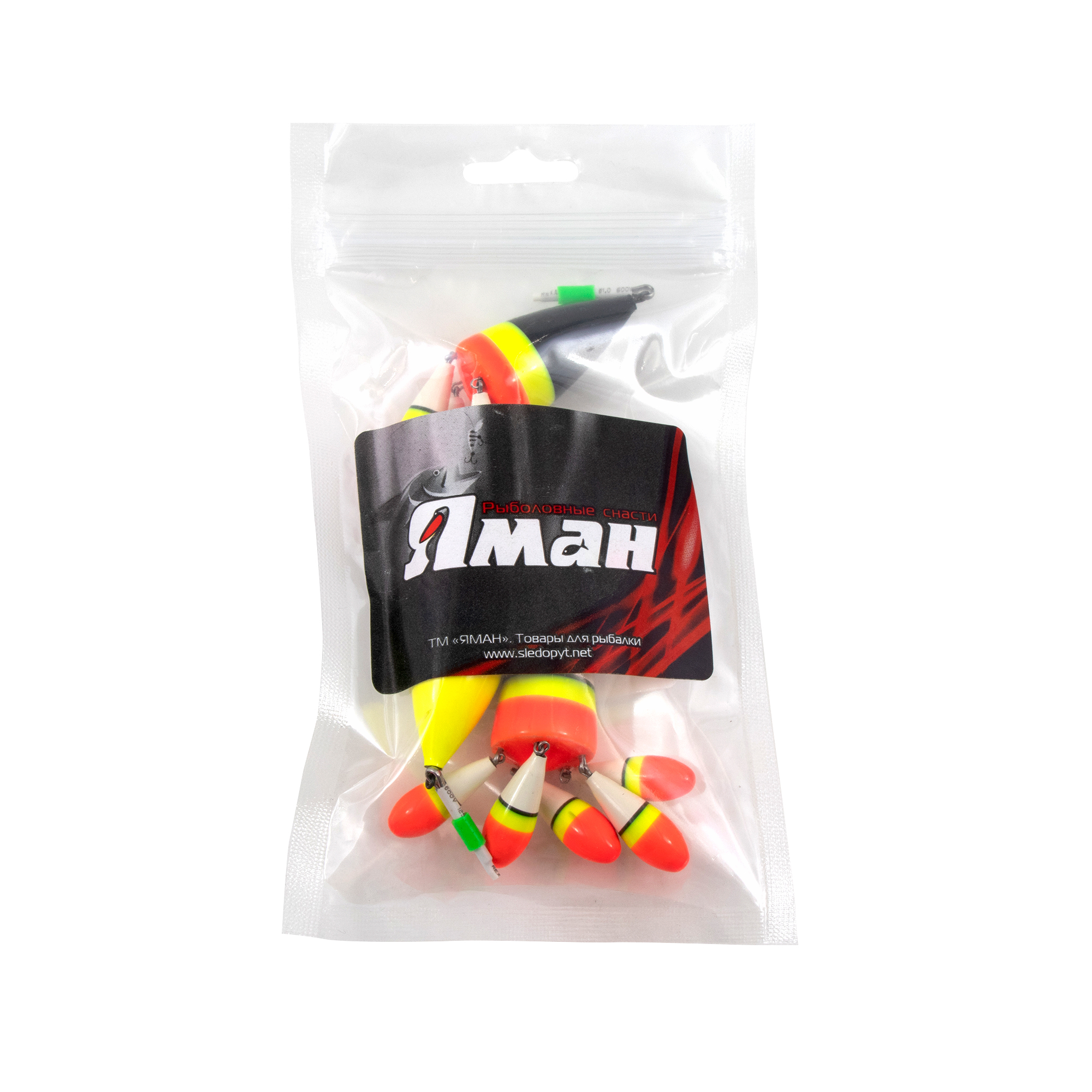 Поплавок зимний ЯМАН "Цветок 5", бальса, 4,0 г, цв. в ассорт. (уп. 3 шт.)