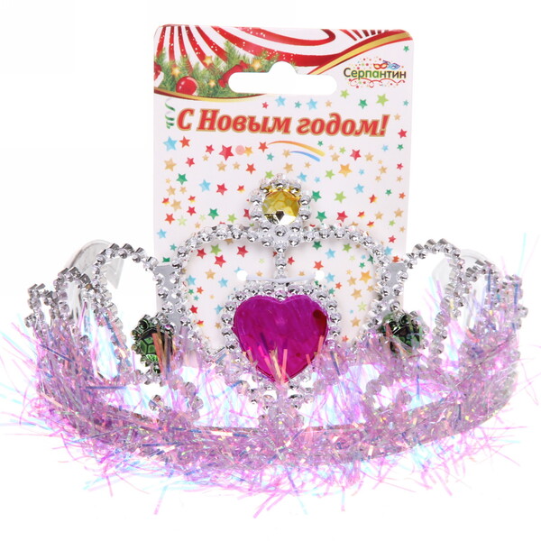 Корона карнавальная "Блеск", цвета в ассортименте