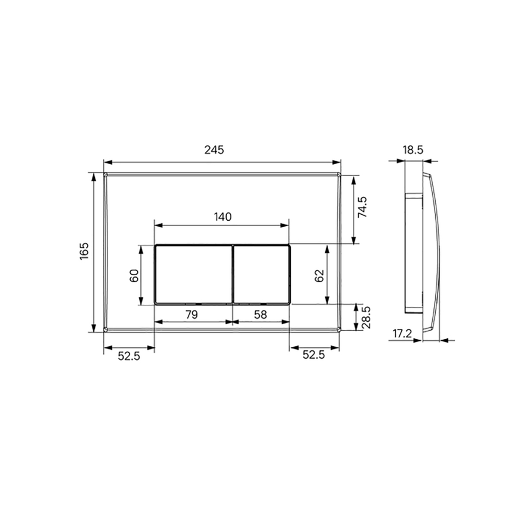Комплект системы инсталляции IDDIS, Optima Home, OPH00MBi32K с кнопкой ЧЕРНАЯ