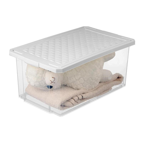 Ящик для хранения 12 л Rambai 221305021/03, 402х250х180 мм, светло-серый