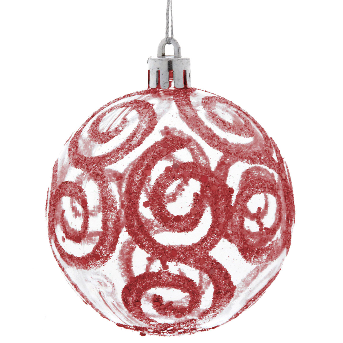 Новогодние шары 7см (набор 3шт) "Зимние узоры", микс