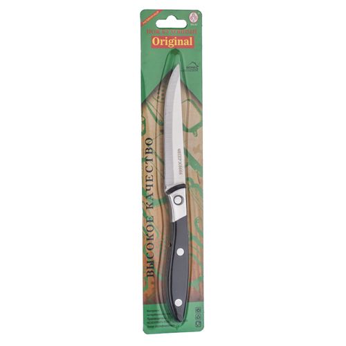 Нож кухонный 8,0см комбинированная ручка, металл+пластик, 1/480