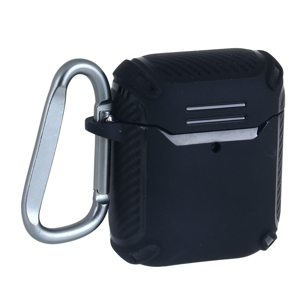 BY Чехол для беспроводных наушников с карабином, Space Connect, карбон, черный