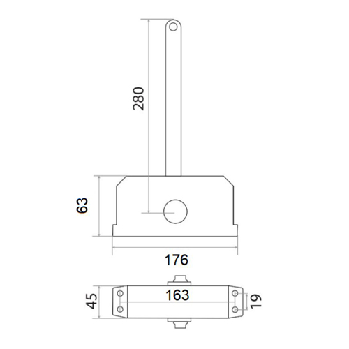 Доводчик дверной Vrata "DC-100" до 100 кг, белый
