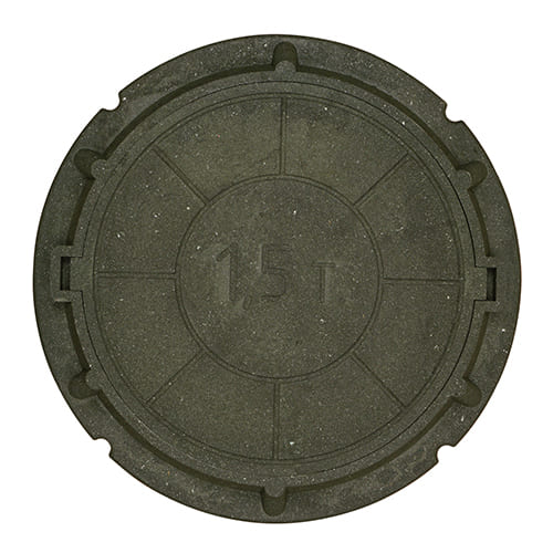 Люк канализ. SPETSTEXNIK 1,5 т зеленый усиленный ГОСТ (1/60)