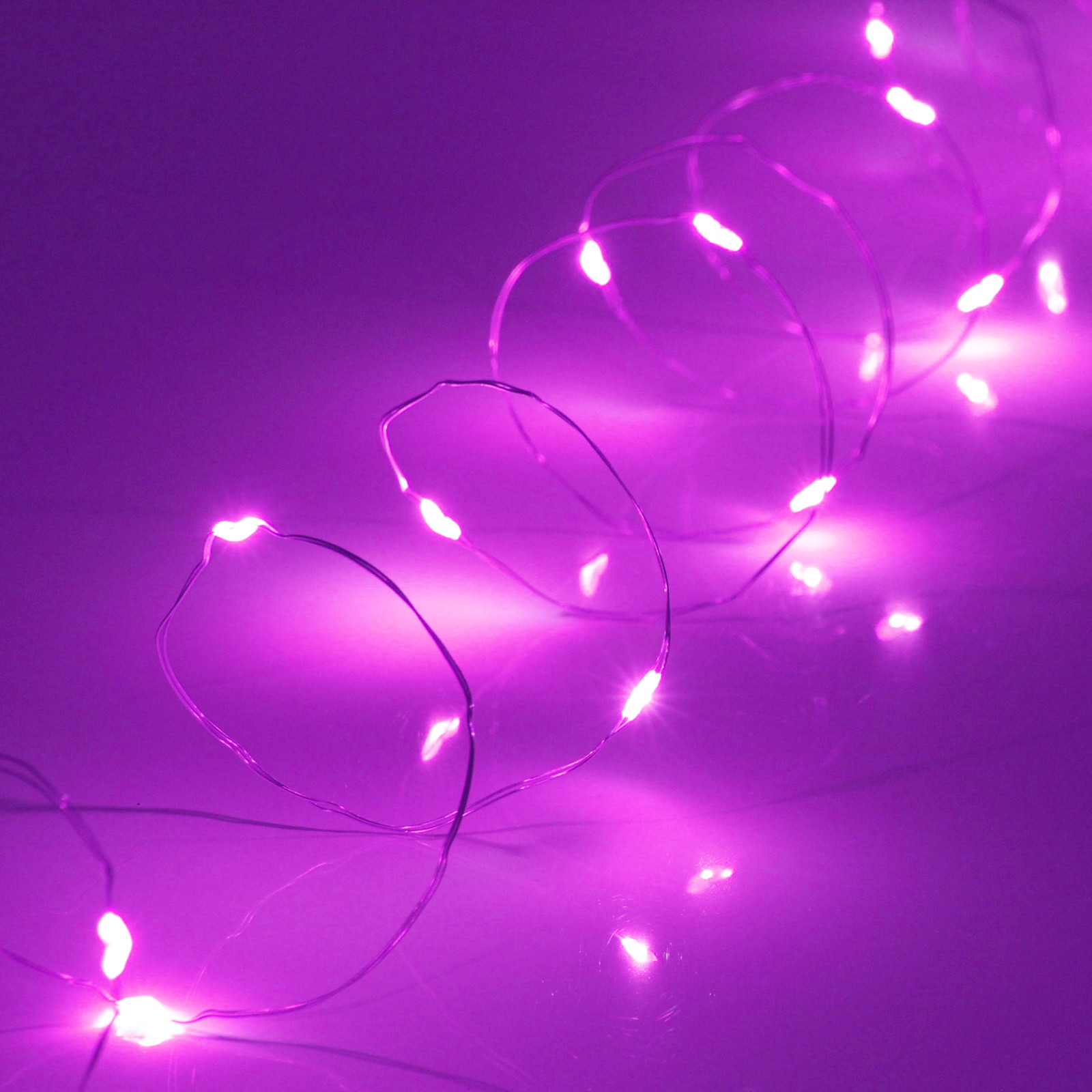 Гирлянда для дома на батарейках 3.0 м 30 ламп LED, 1 реж.,IP-20, Фиолетовый