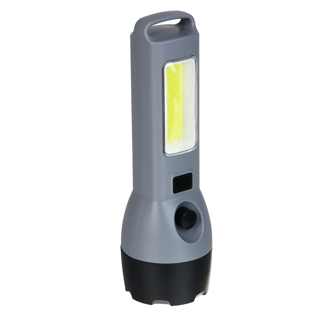 ЕРМАК Фонарь ручной, 1200 мАч, 175х52х30 мм, 4 режима, LED+СОВ, Type-C, пластик