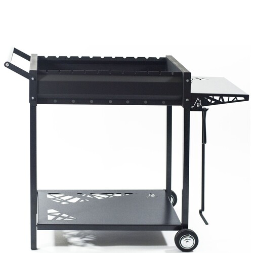 Мангал стационарный ROYALGRILL 102 х 36 х 80 см, (дровница, столик)