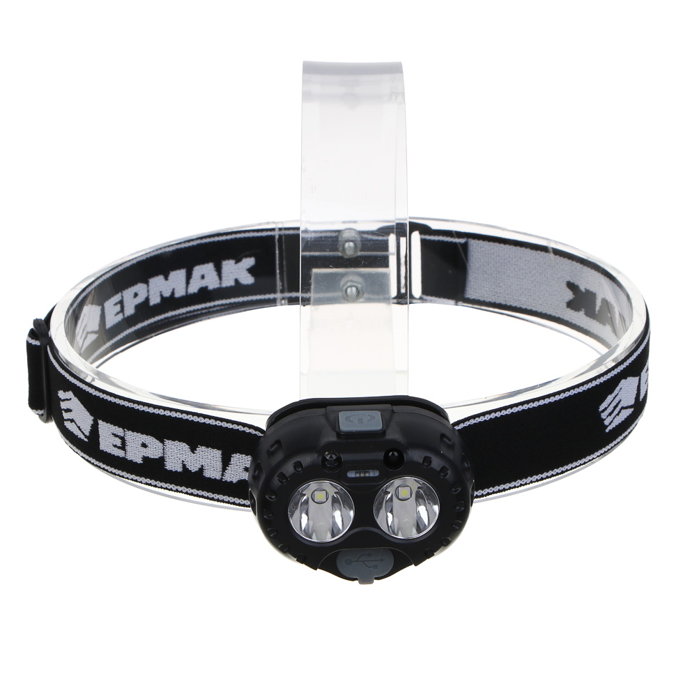 РОКОТ Фонарь налобный, LED, 3 режима, 1200 мАч, зарядка Type-C, сенсорный, пластик, 59х31х40 мм