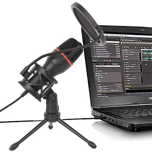 Микрофон RGB проводной конденсаторный Орбита OT-PCS07,USB, 1.5 м