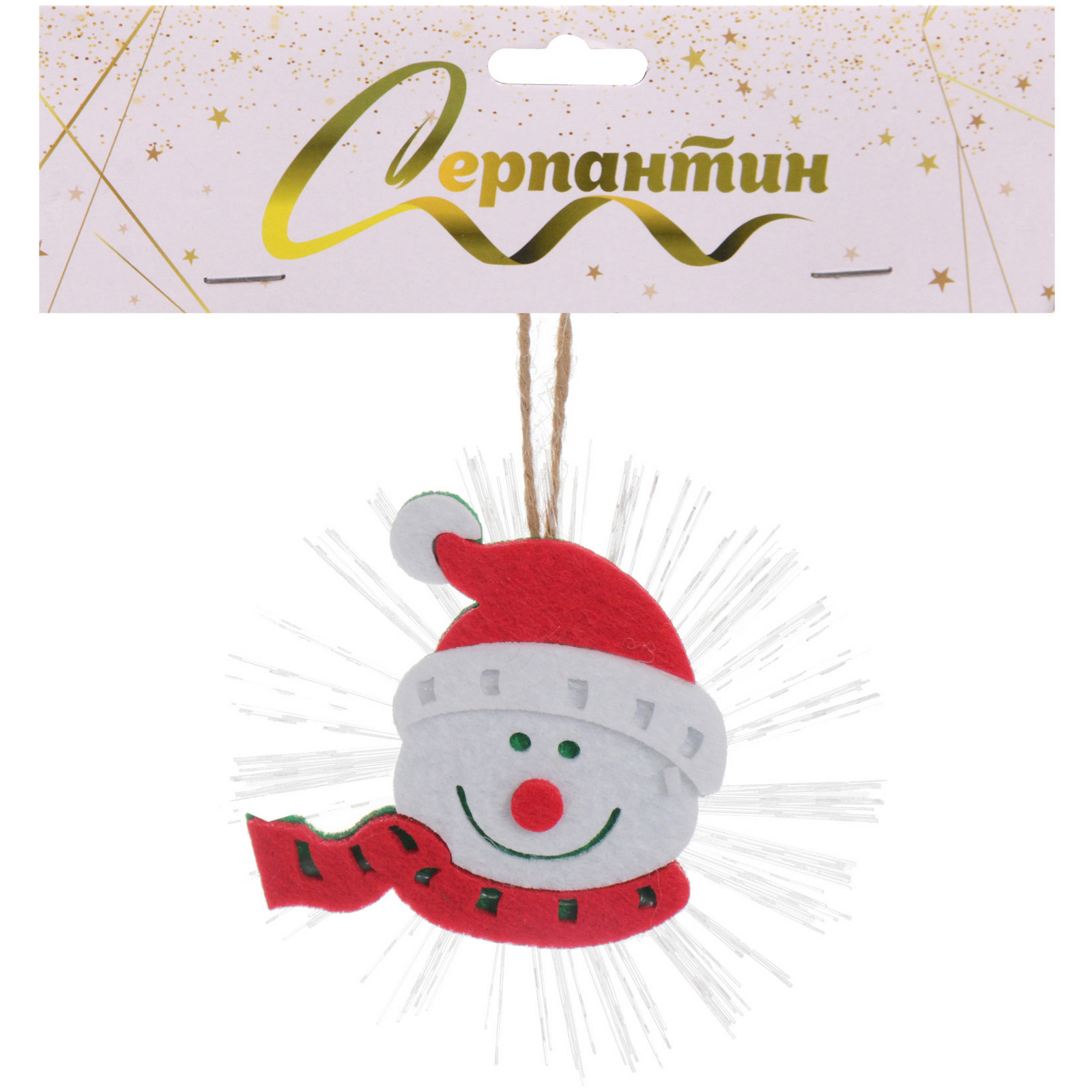 Сувенир с подсветкой "Снеговик в колпачке" 10 см