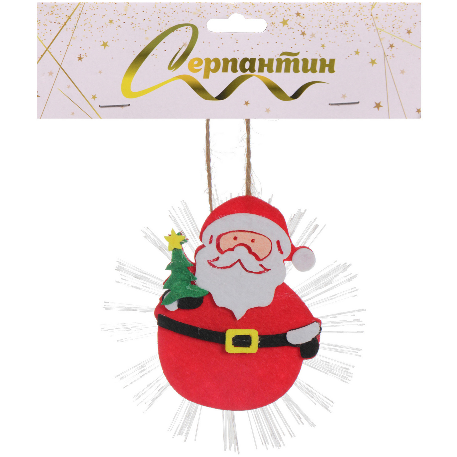 Сувенир с подсветкой "Дед Мороз с елочкой" 10 см