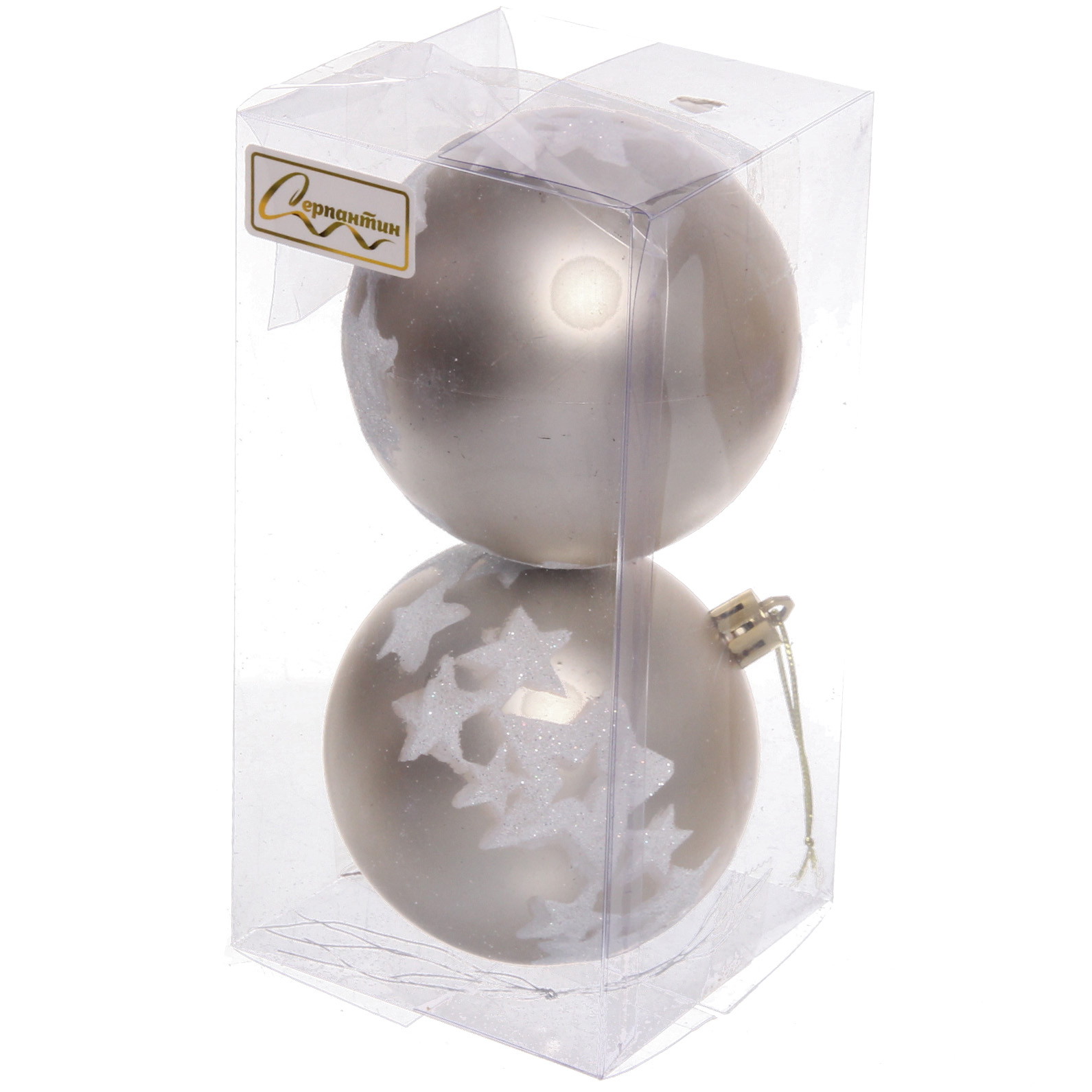 Набор украшений SHINE "Star Dance" 8 см (2 шт.), light champagne