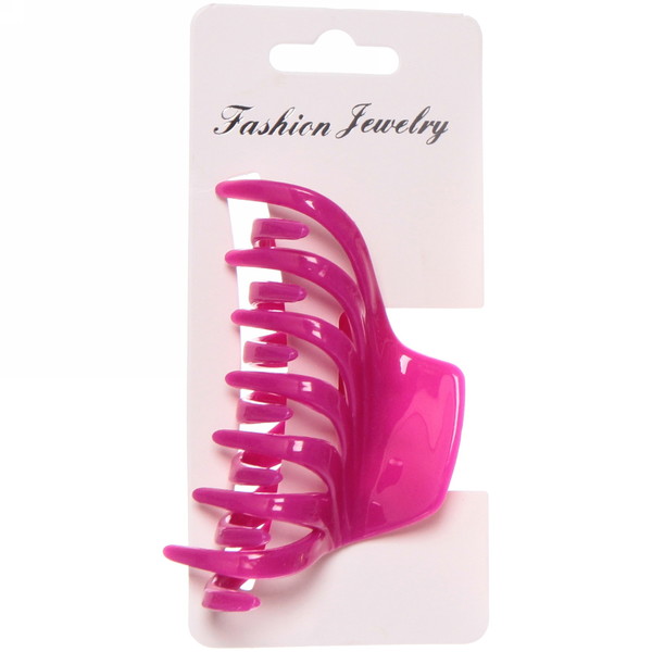 Заколка-краб для волос на блистере "Diana Collection - Mila", микс 6 цветов, 8см 