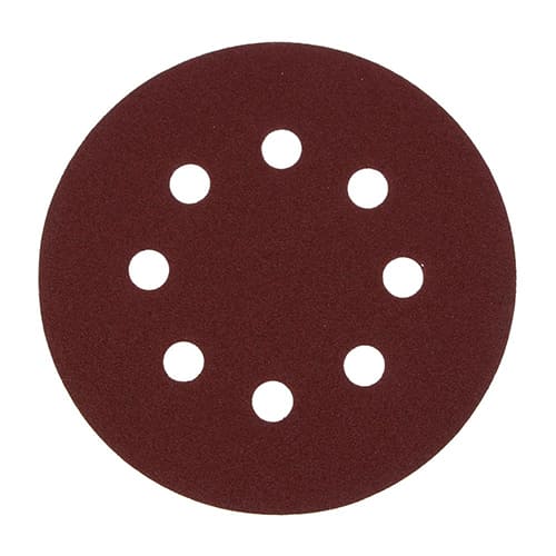 Круг шлиф. 125 мм, P100 из абразивной бумаги на велкро основе, 8 отверстий, 5шт. ЕРМАК (1/200)