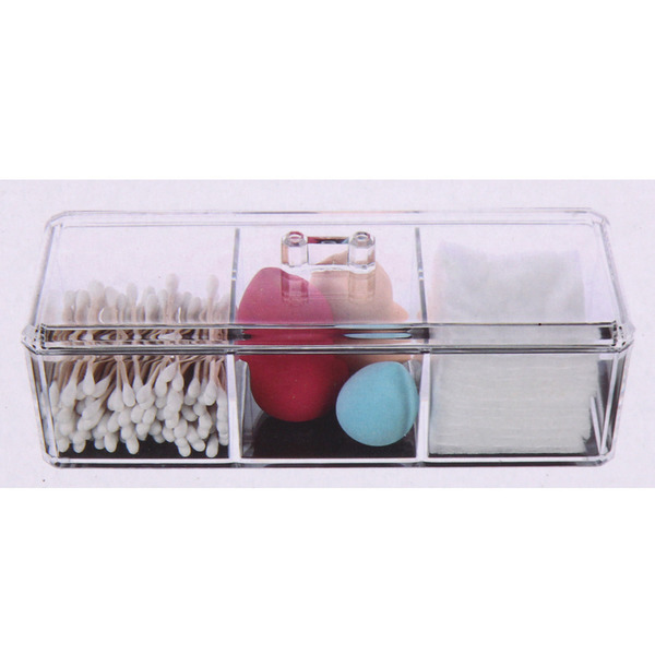 Органайзер для хранения "ФАНТЭНЕГРО", прозрачный, 3 отделения, 23*9.2*7см (коробка)