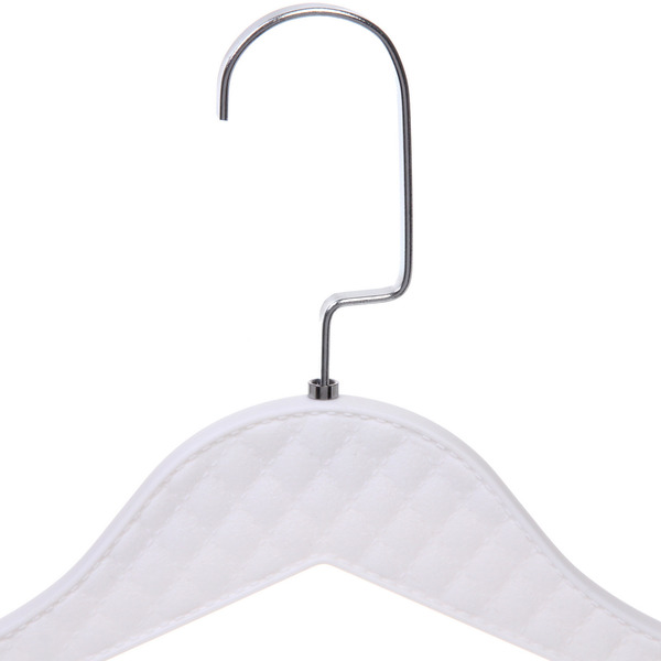 Плечики для одежды 2шт "ФРАТТО", цвет белый, 44*24см (Лейбл Селфи) имитация под кожу