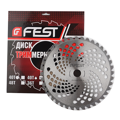 Диск триммерный FEST 255*40T*25,4 9 капелька, 1/50