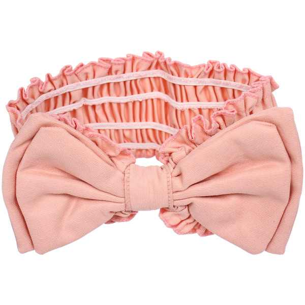 Повязка на голову косметическая "ДАЙМОНД РУШ", бантик, цвет белый, пудровый, небесный и лиловый, 20*7см (ZIP пакет)