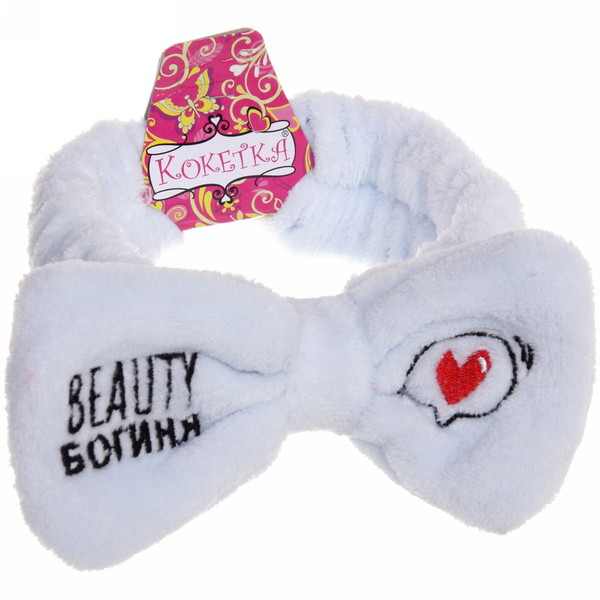 Повязка на голову "Кокетка - Beauty Богиня", сердце в шарике, микс 4 цвета, 6,5*16см