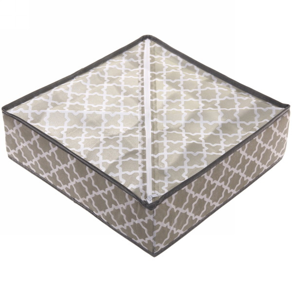 Кофр - органайзер для хранения вещей "ЛОККИ", цвет бежевый, 24 отделения, 32*32*10см