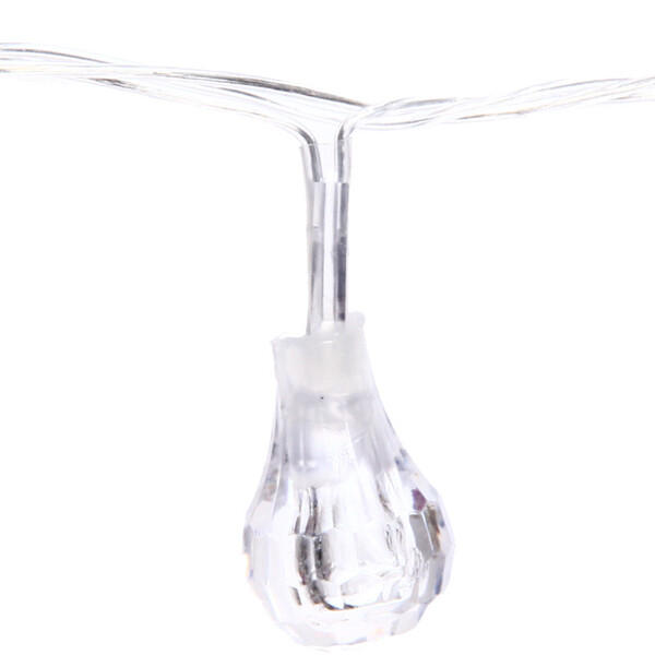 Гирлянда для дома 4,0 м 20 ламп LED с насадками КАПЛЯ, прозрач.пров., авторежим.,IP-20 RG/RB (возможность соединения)