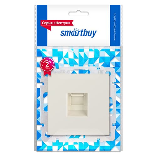 Розетка компьютерная RJ-45 бежевая "Нептун" (SBE-05i-S1-RJ)