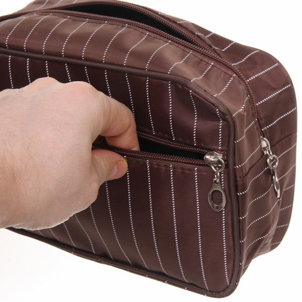 Косметичка "Classic style", цвет коричневый, 25*15*9см