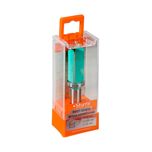 Фреза кромочная с верхним подшипником 19х38х83 мм хвостовик 12 мм STURM RB07-123819