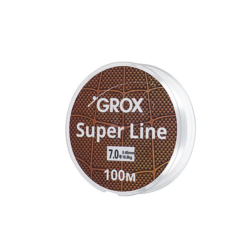 Леска GROX Super Line Универсальная 0,45х100м, 16,8кг 1/500
