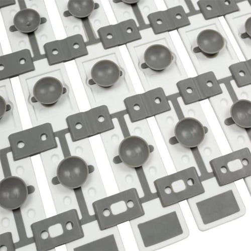 Ковер противоскользящий Delphinium "Идеал" 38x69см, серый