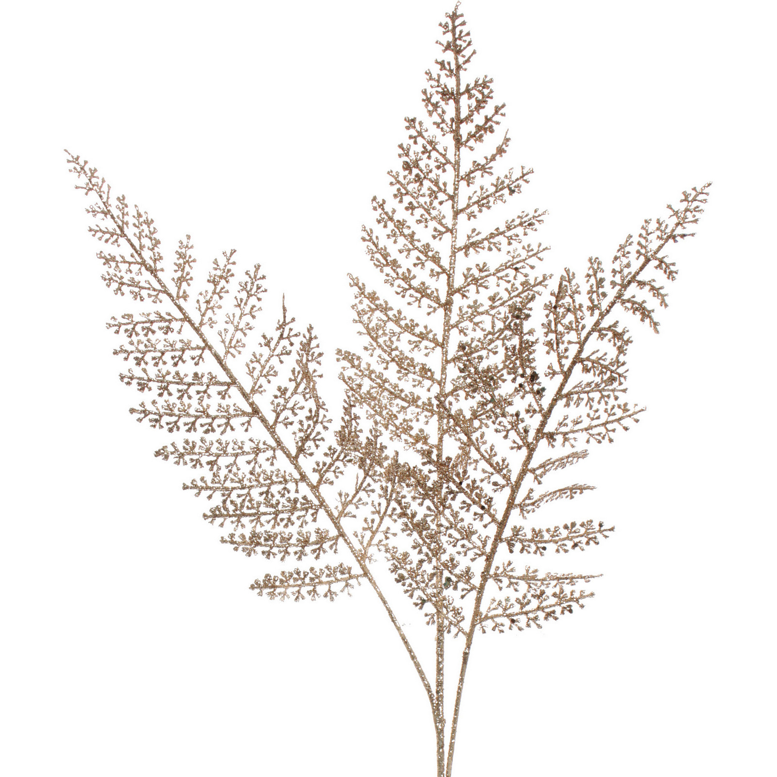 Ветка декоративная "Сверкающий папоротник" 86 см, Шампань