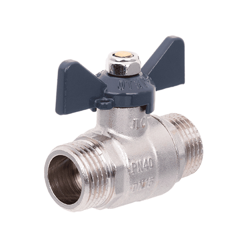Кран шаровой нар-нар 3/4" B бабочка AQUALINK 02337