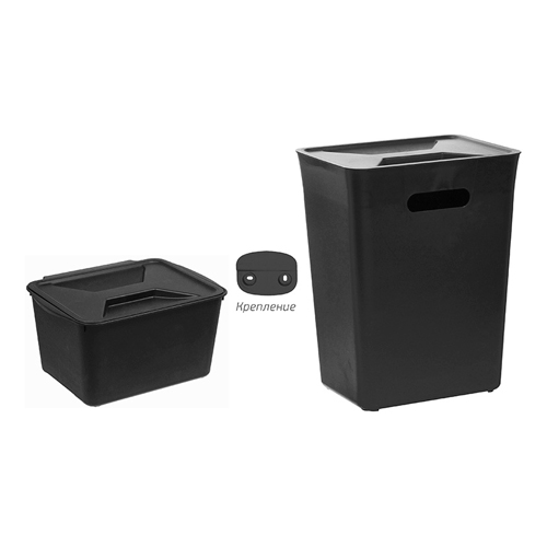 Набор для раздельного сбора мусора IDEA М 2477, черный
